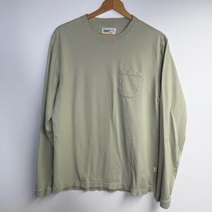 Wellen Sage Green Long Sleeve T-Shirt 100% Organic Cotton‎ Size Large